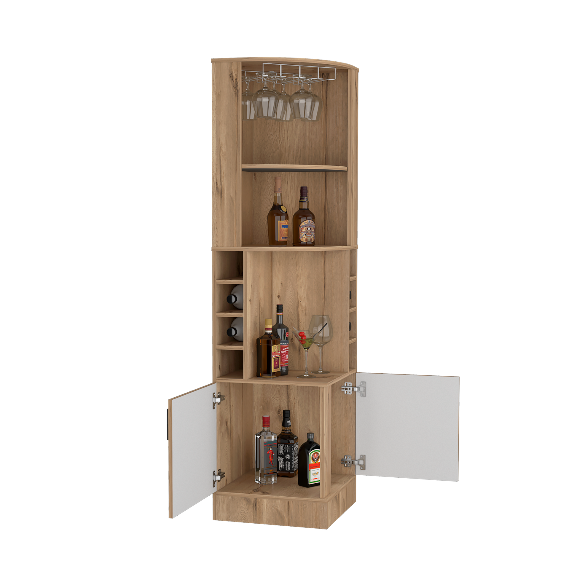 Bar Esquinero Marlot Paris 180X46X46 Rta Duna Blanco