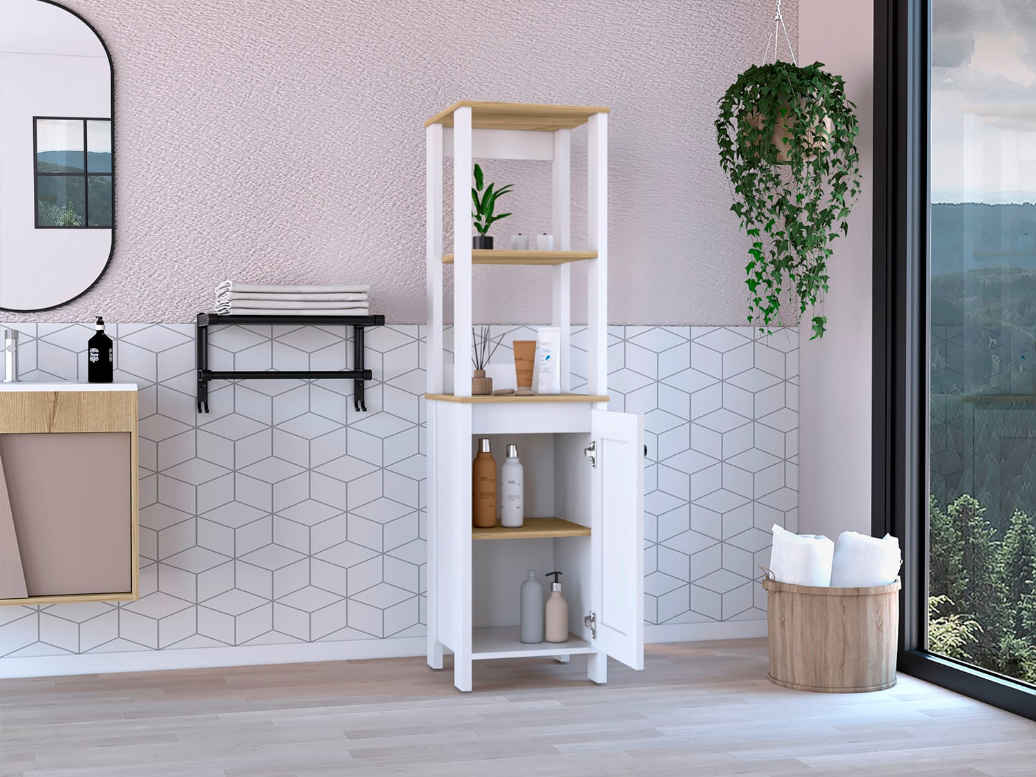 Mueble De Baño Optimizador 1 Rta Duna Blanco