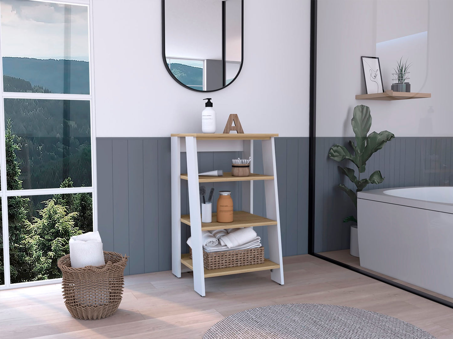 Mueble Optimizador 3 Bath Bi Color Rta Duna Blanco