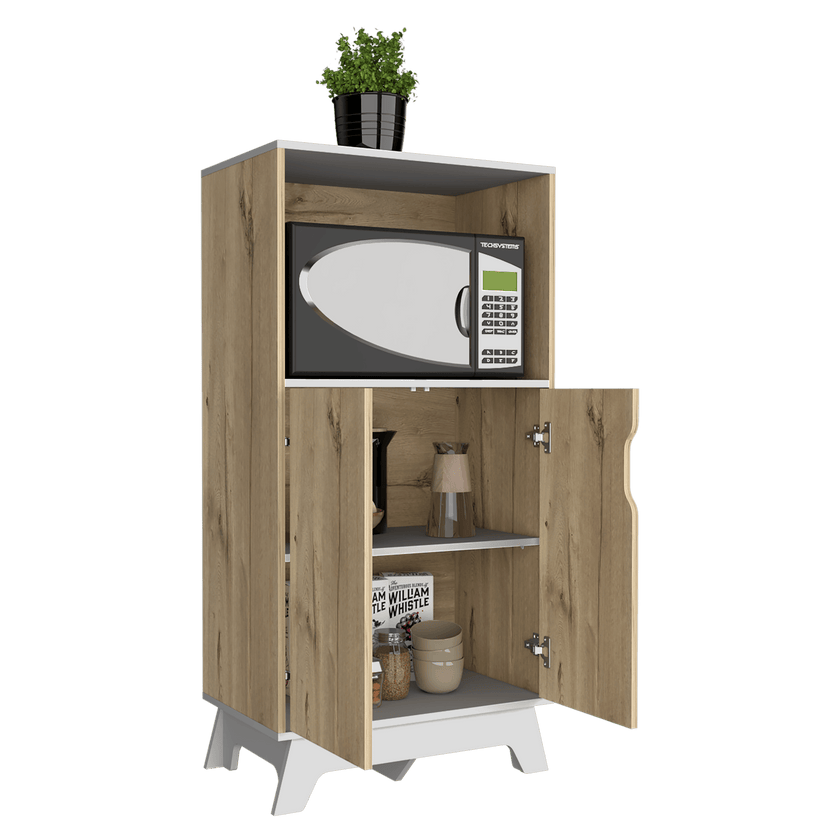 Mueble Microondas Bajo Bicolor 130X65 Rta Duna Blanco