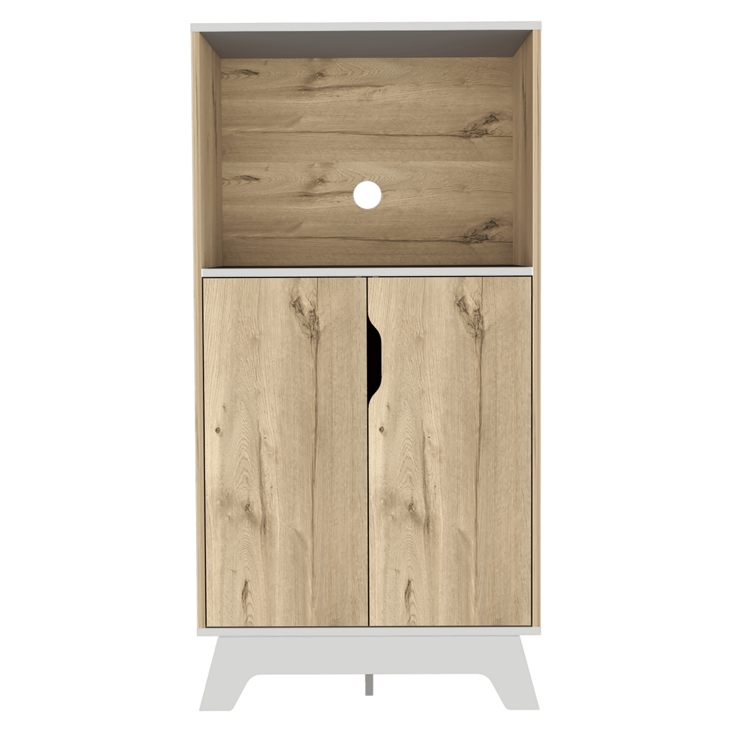 Mueble Microondas Bajo Bicolor 130X65 Rta Duna Blanco