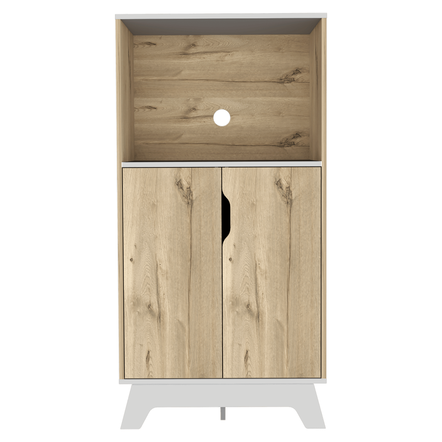 Mueble Microondas Bajo Bicolor 130X65 Rta Duna Blanco