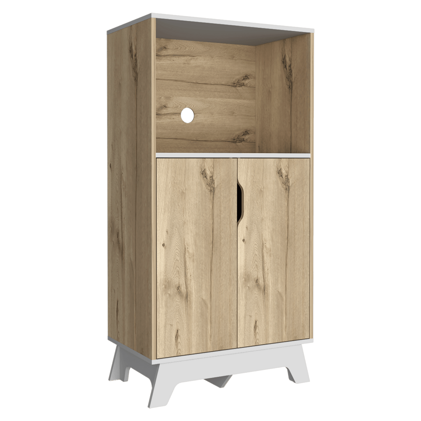 Mueble Microondas Bajo Bicolor 130X65 Rta Duna Blanco