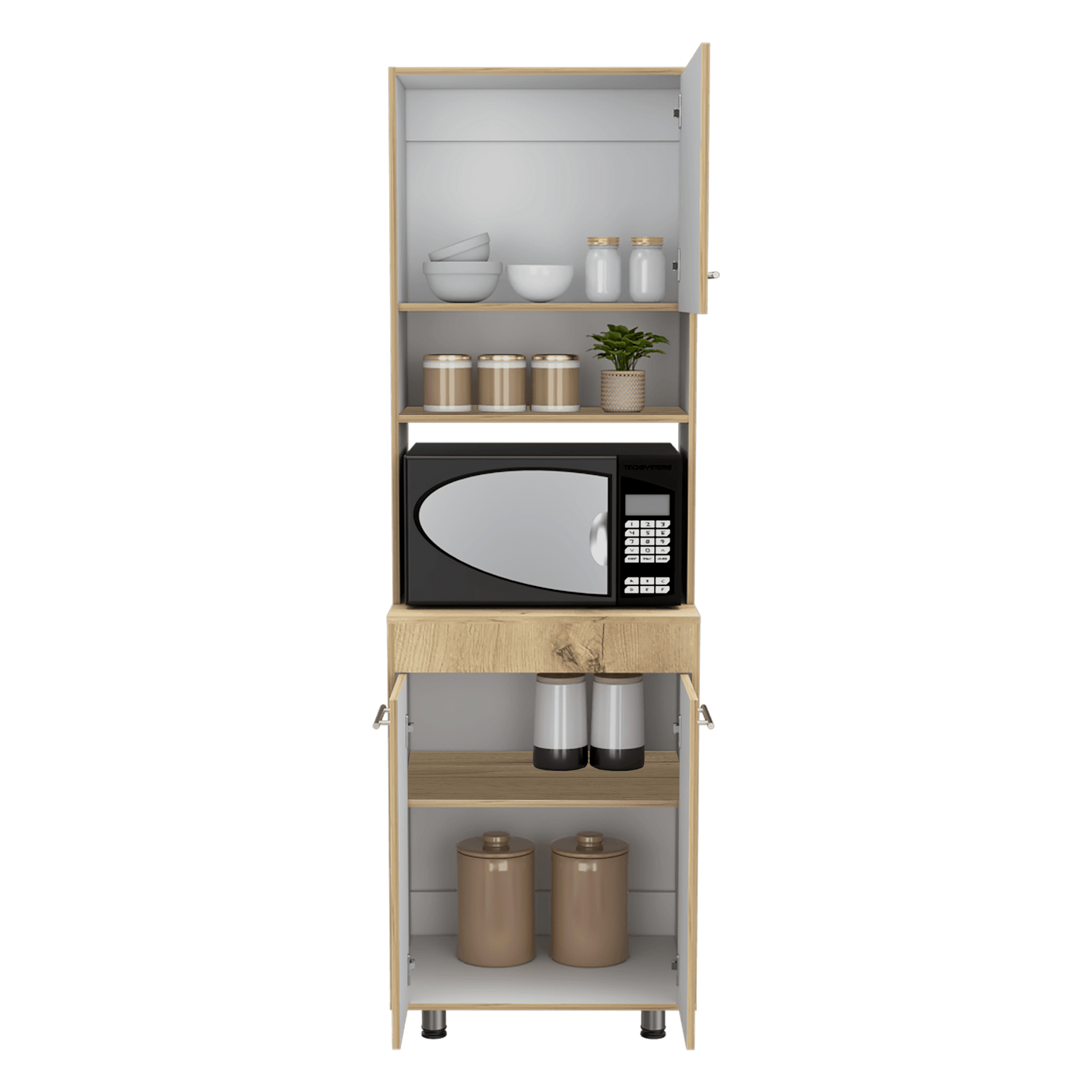 Alacena Kitchen 200X60X50 Orion Rta Duna Blanco