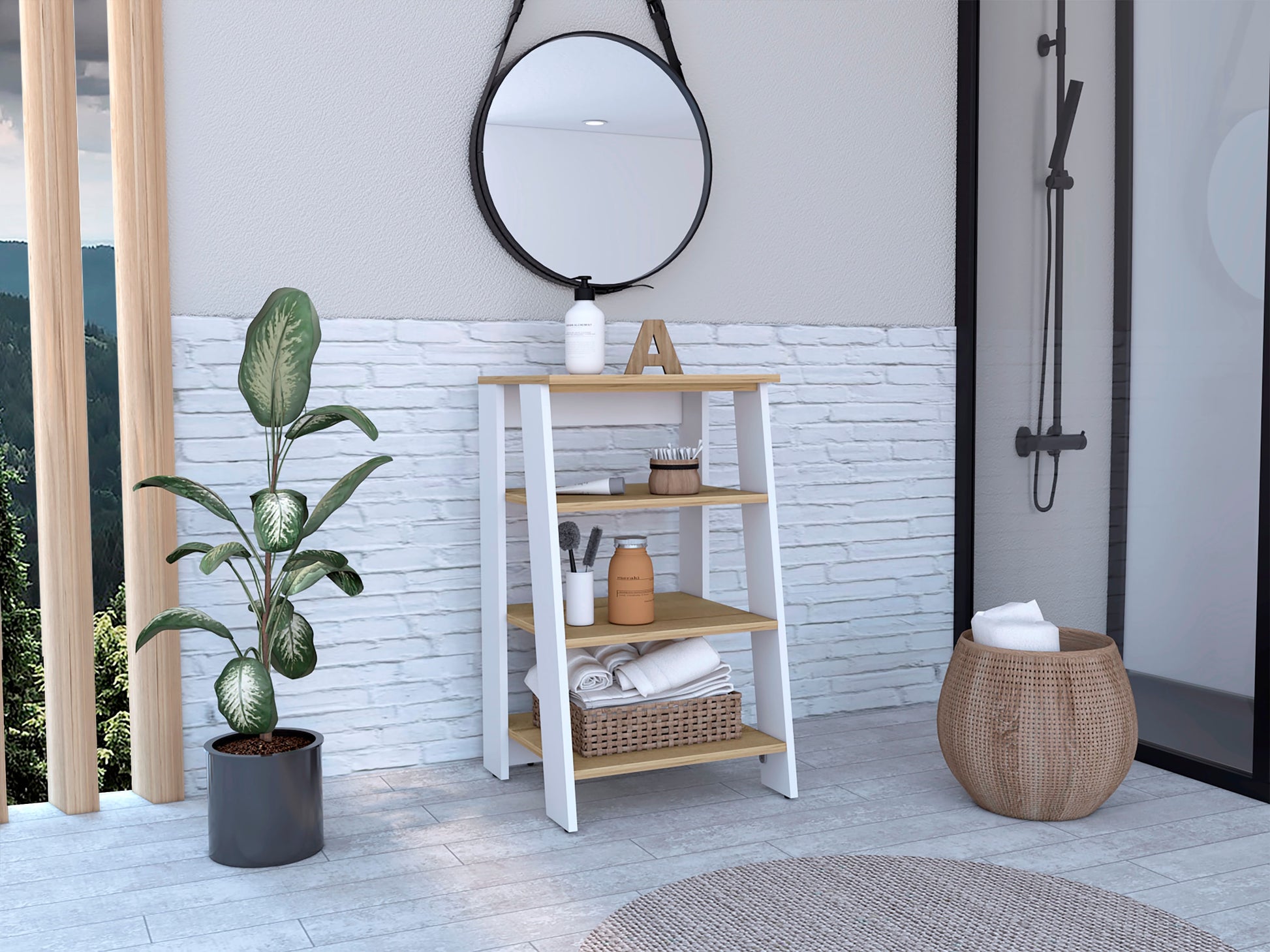 Mueble Organizador De Baño St Lucia Rta Duna + Blanco N/A