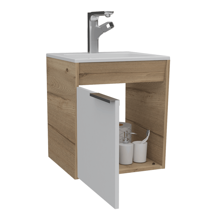Mueble Lavamanos Carter 45 Flotante Rta Duna Blanco