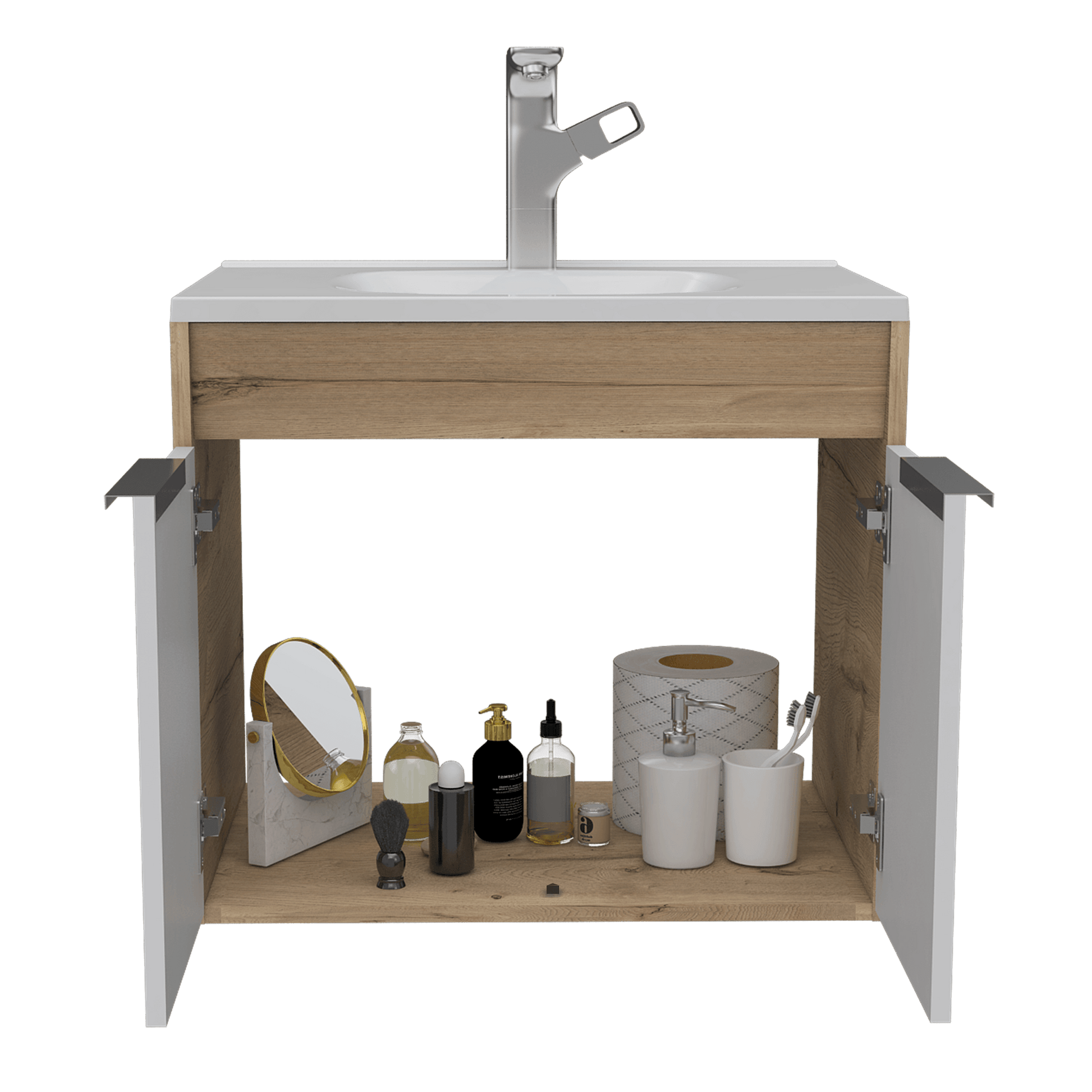 Mueble Lavamanos Carter 60 Flotante Rta Duna + Blanco
