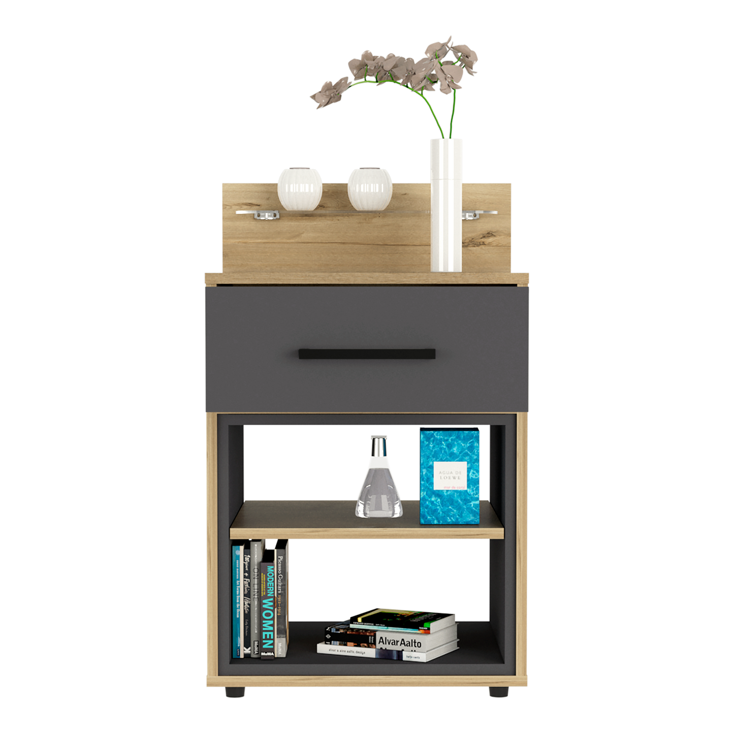 Mesa De Noche Saint Denis Rta Duna + Plomo