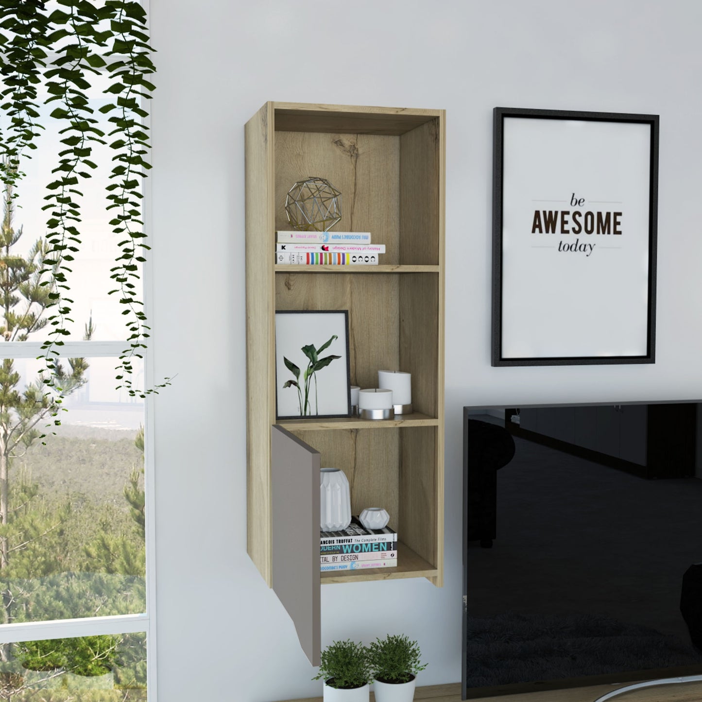 Mueble Alto Auxiliar Obregon Flotante Rta Duna Taupe