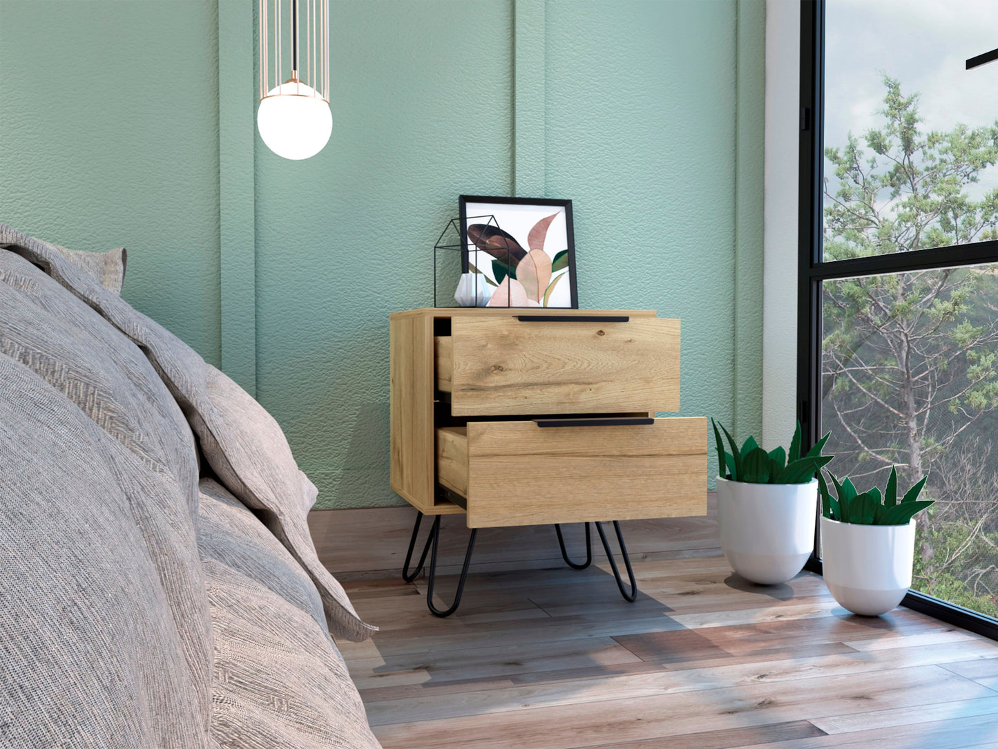 Mesa De Noche Augusta Novo Rta Duna + Wengue