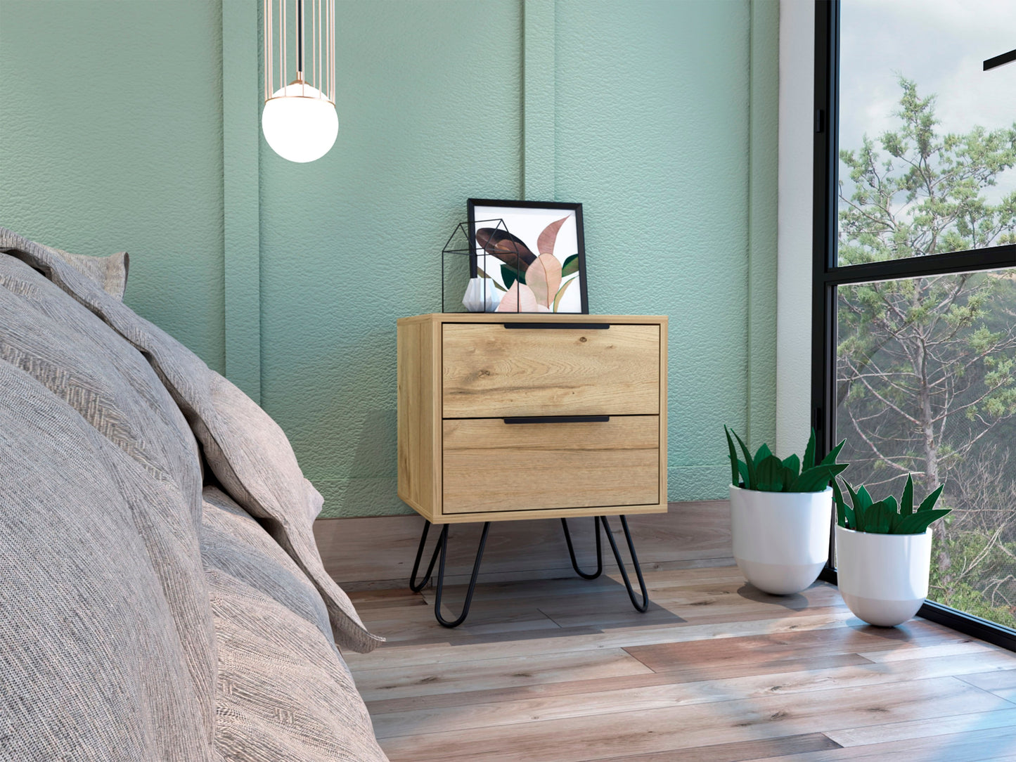 Mesa De Noche Augusta Novo Rta Duna + Wengue