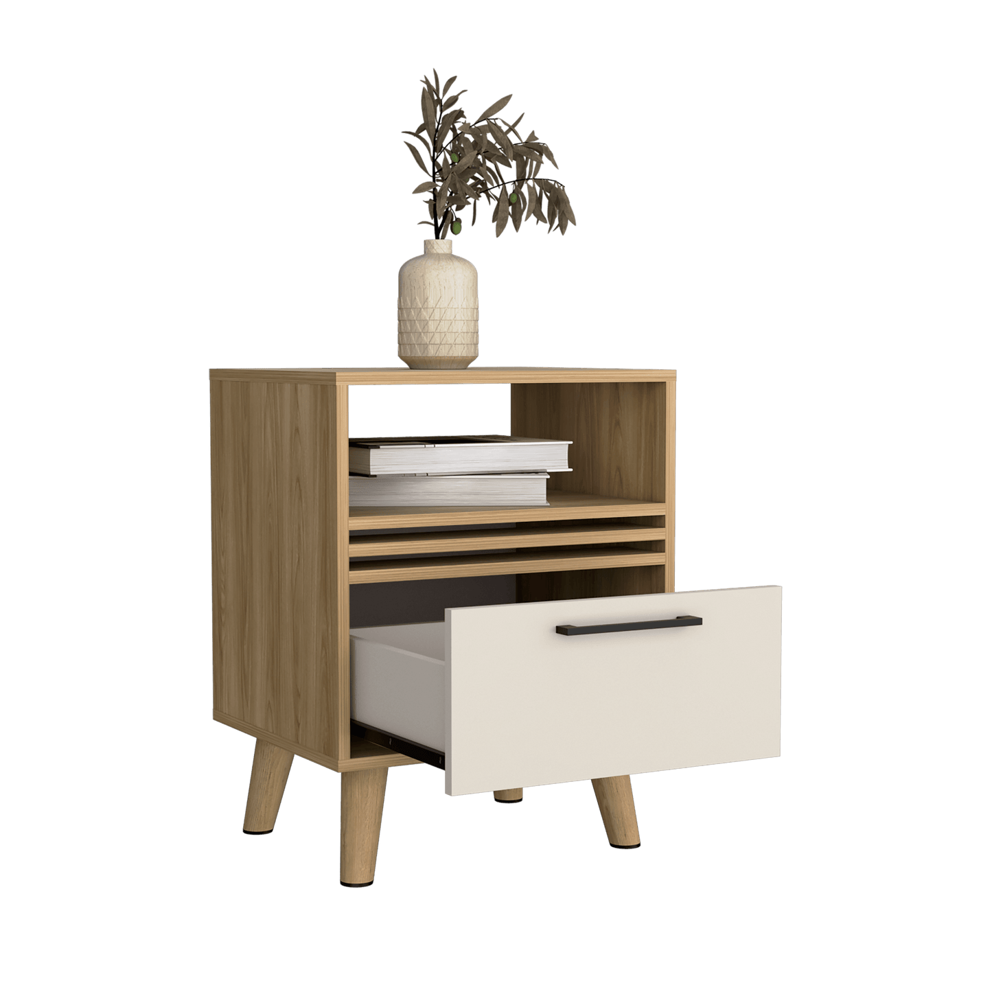 Mesa De Noche Vance 62X48X40 Rta Fresno Eu Capri
