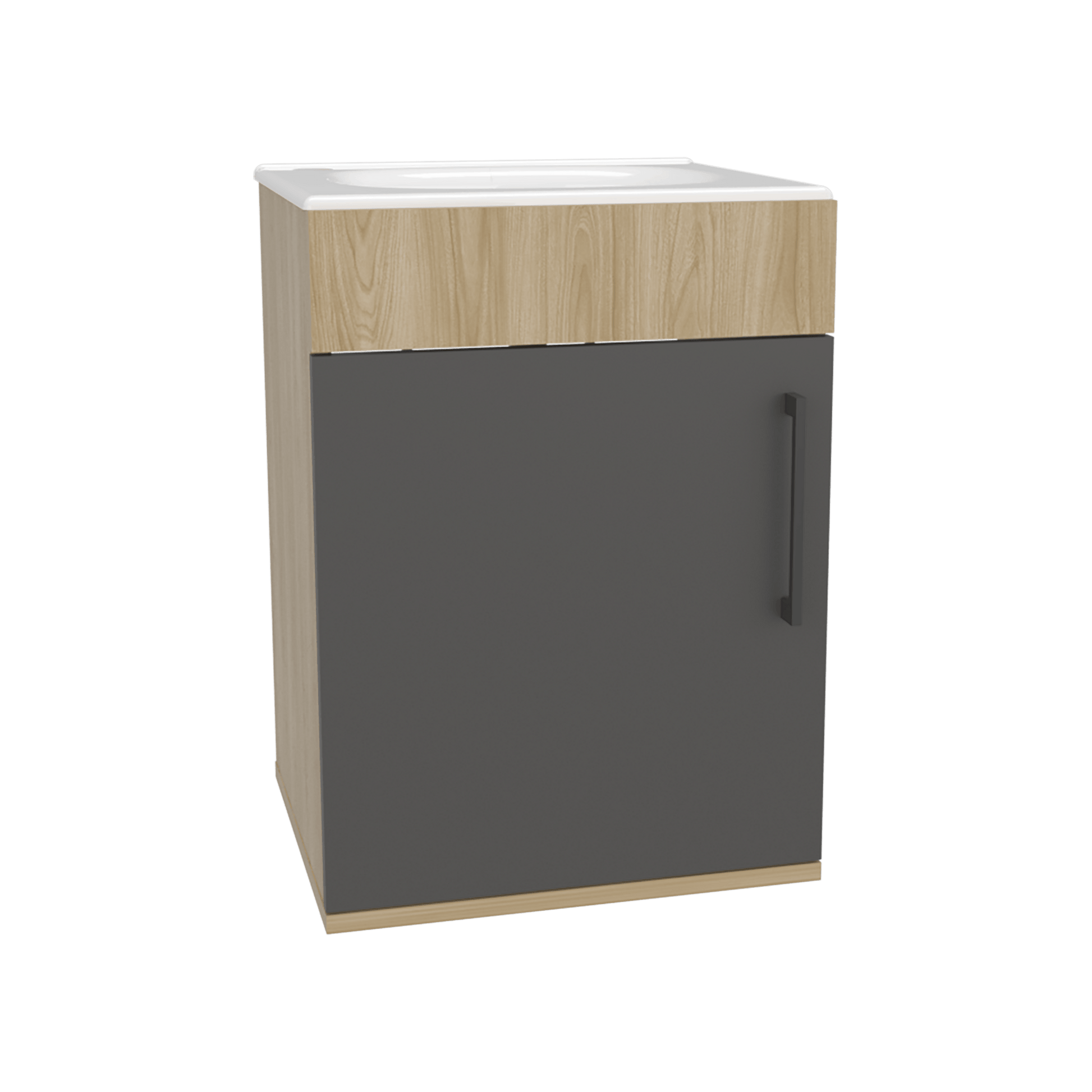 Mueble De Baño Oxford 55X39X34 Rta Fresno Eu Plomo
