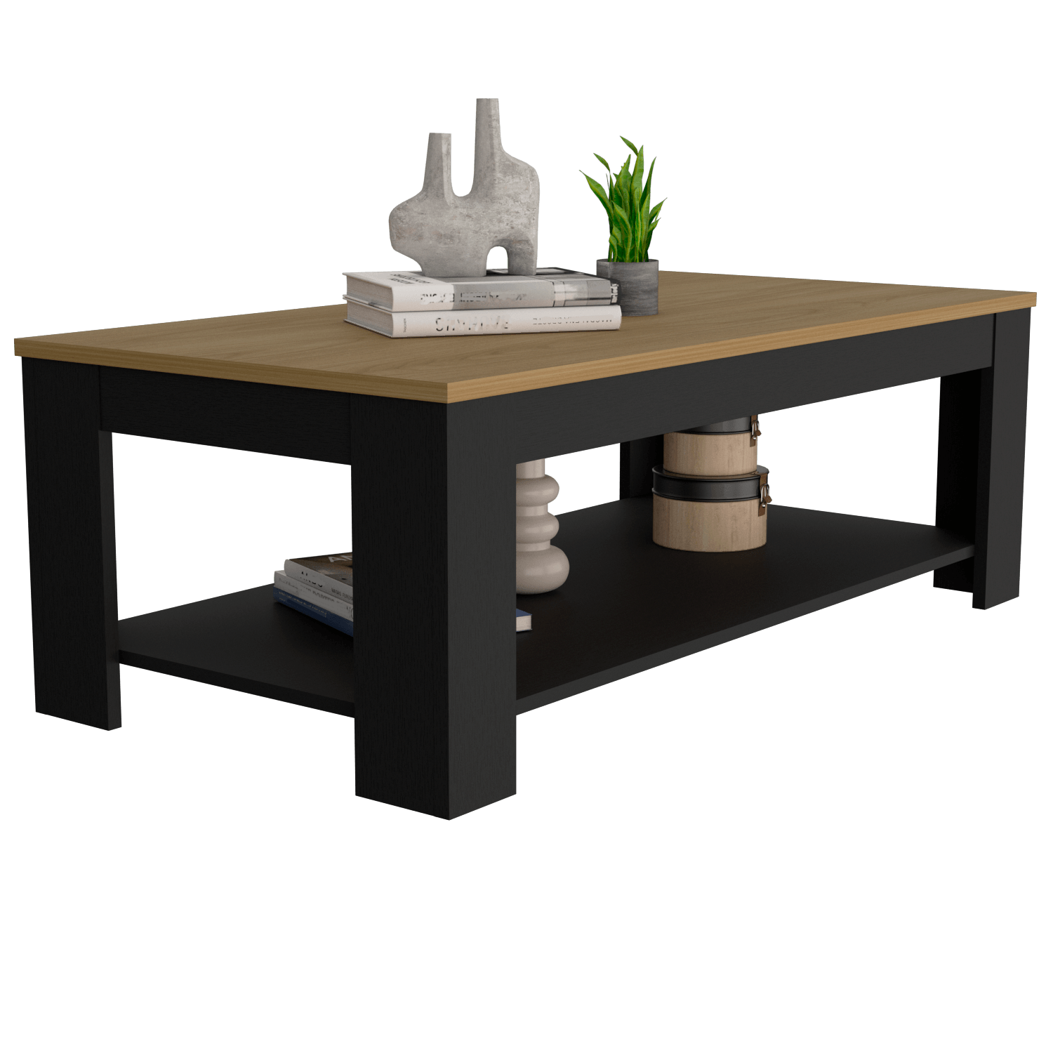 Mesa De Centro Cecil 41X120X60 Rta Wengue Fresno