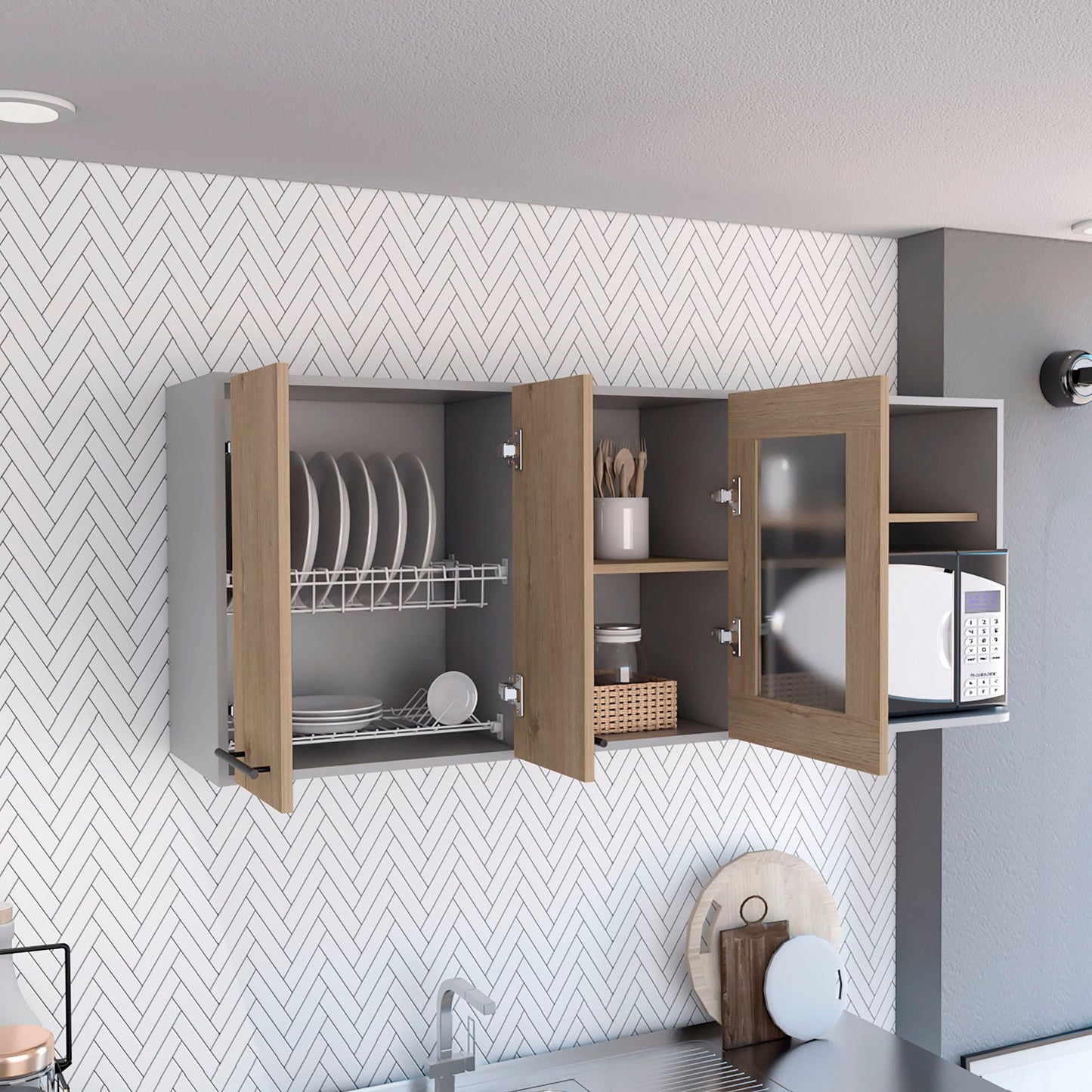Modulo Superior 150 Kitchen Hasselt Rta Gris Rovere