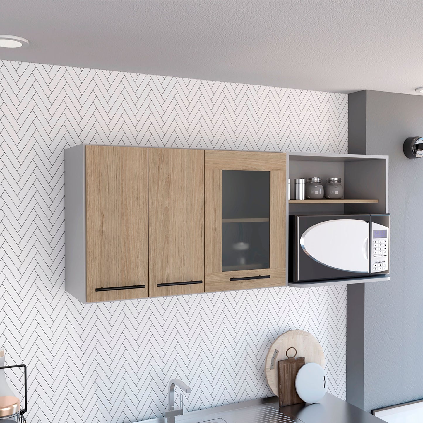 Modulo Superior 150 Kitchen Hasselt Rta Gris Rovere