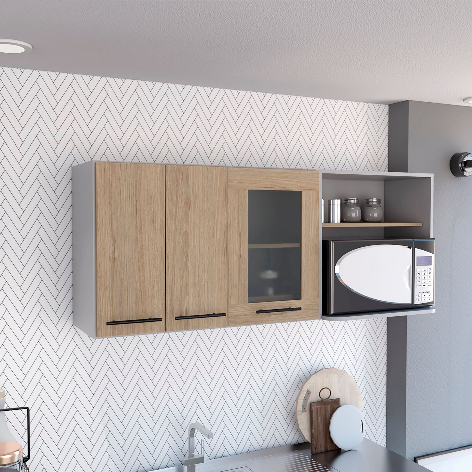 Modulo Superior 150 Kitchen Hasselt Rta Gris Rovere