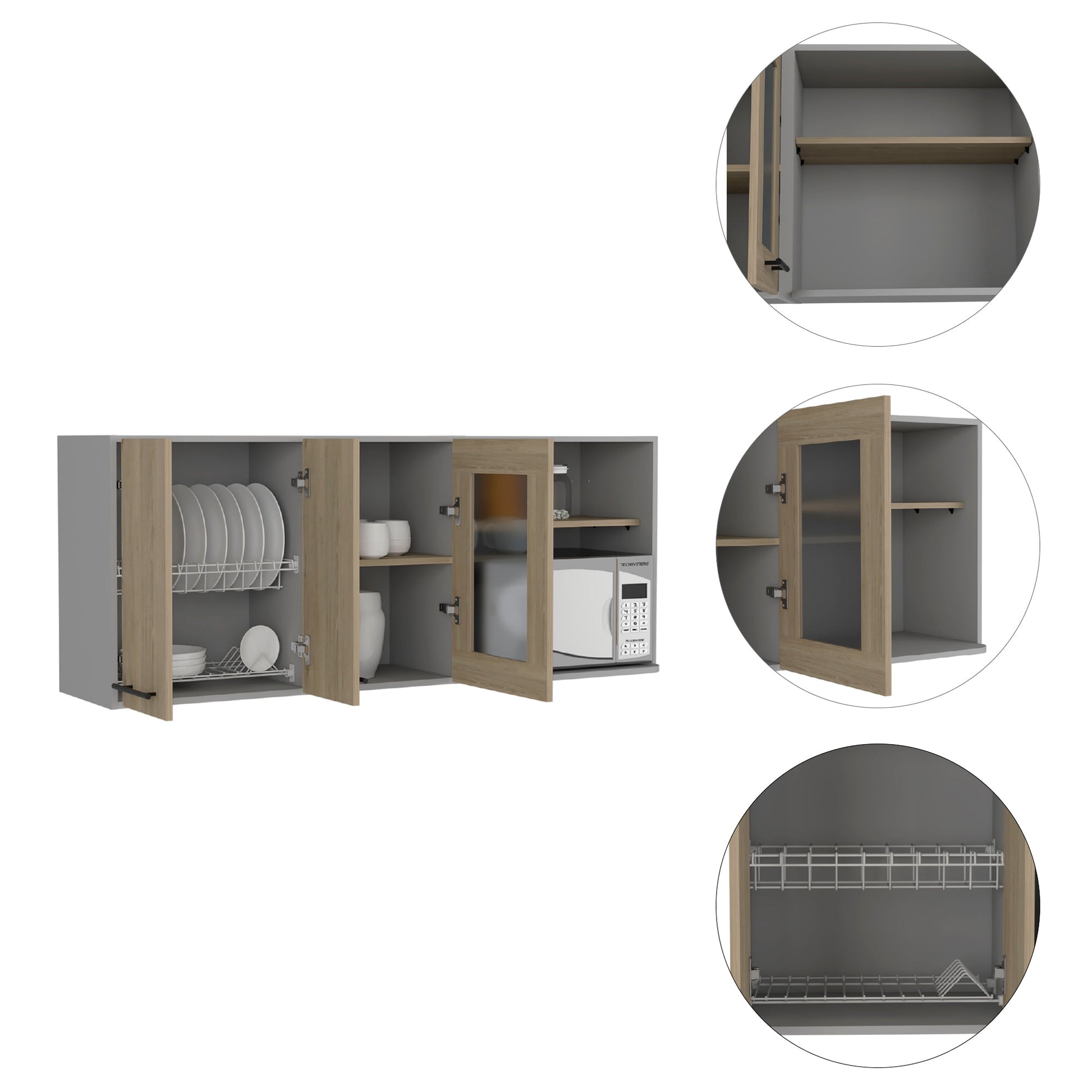 Modulo Superior 150 Kitchen Hasselt Rta Gris Rovere