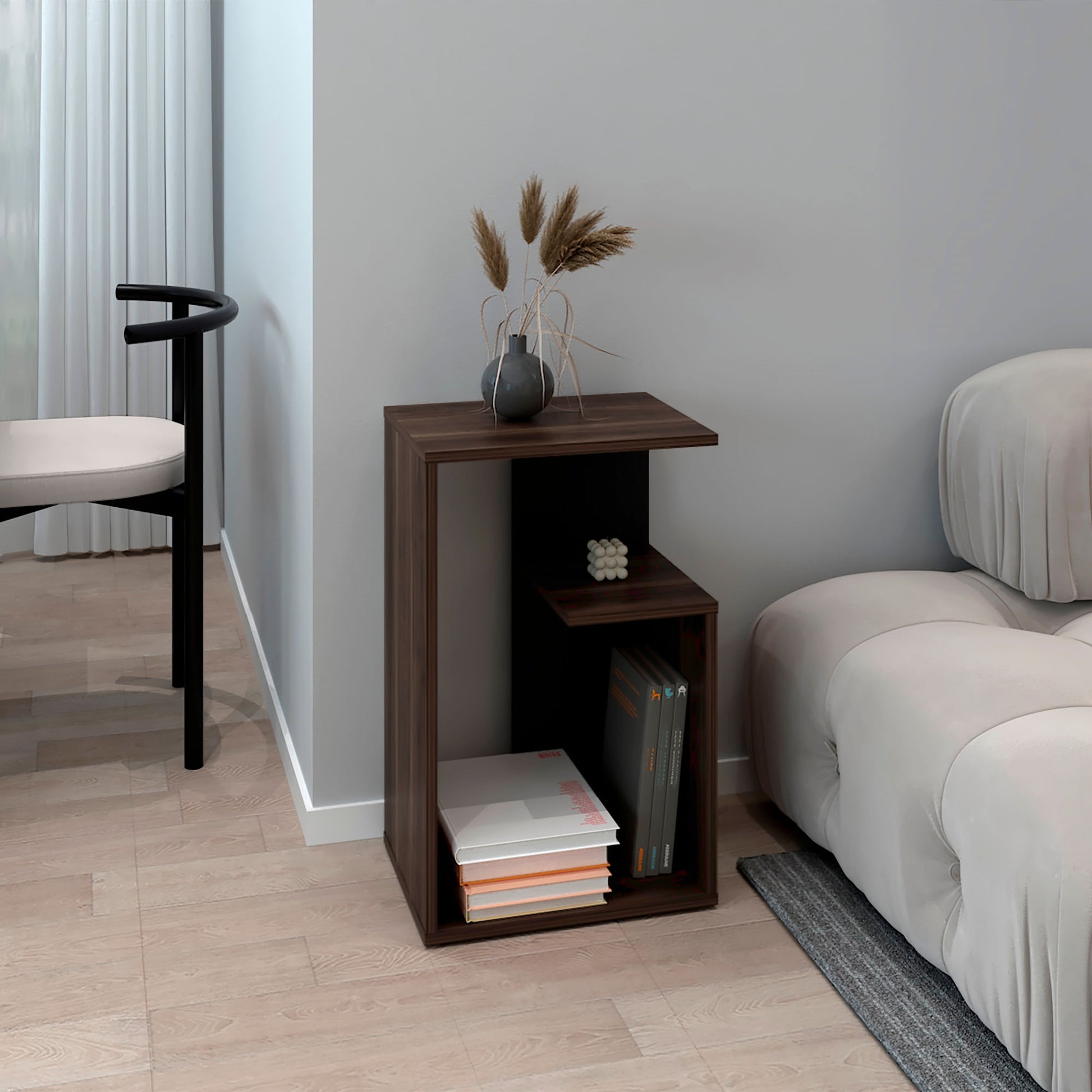 Mesa Auxiliar Everett 63X39X30 Rta Nogal Wengue Zf