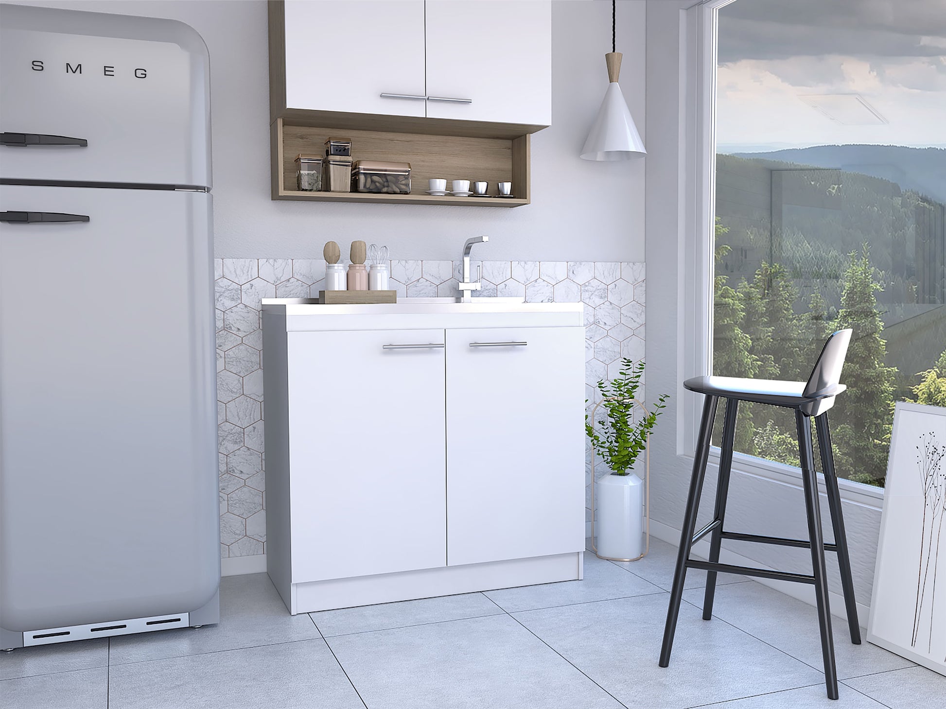 Mueble Inferior De Baño Mancheter Rta Blanco