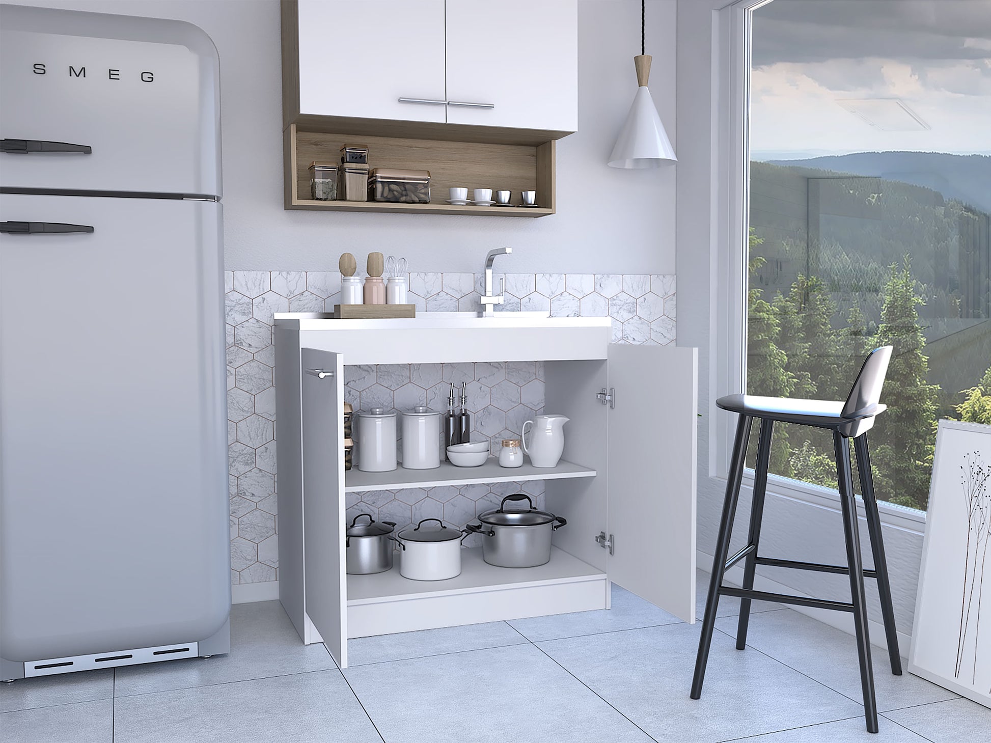Mueble Inferior De Baño Mancheter Rta Blanco