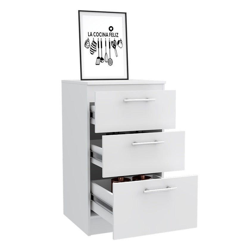 Gabinete 3 Cajones 90 X 50 Rta Blanco