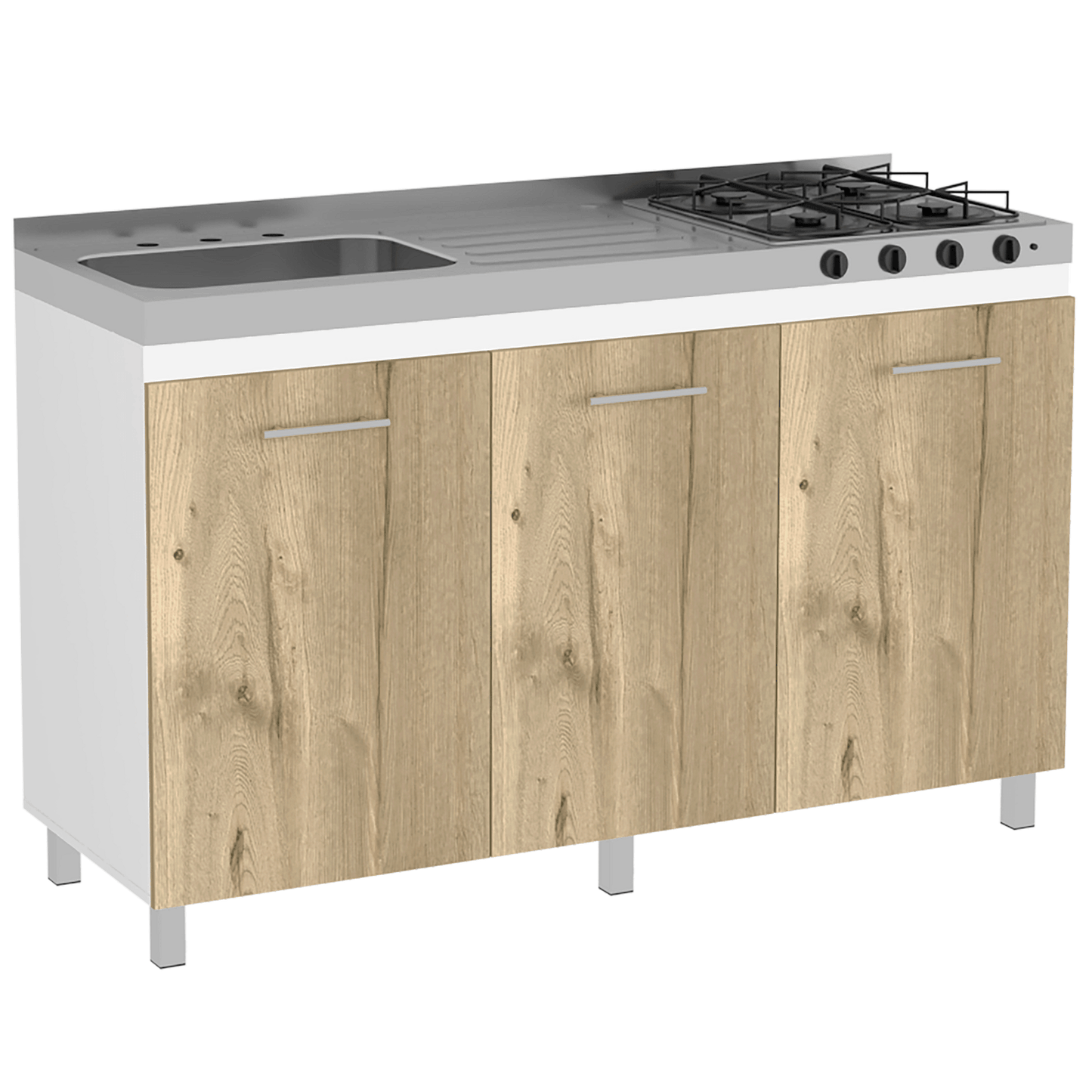 Mueble Inferior 150 Cocina Lares Rta Blanco + Duna