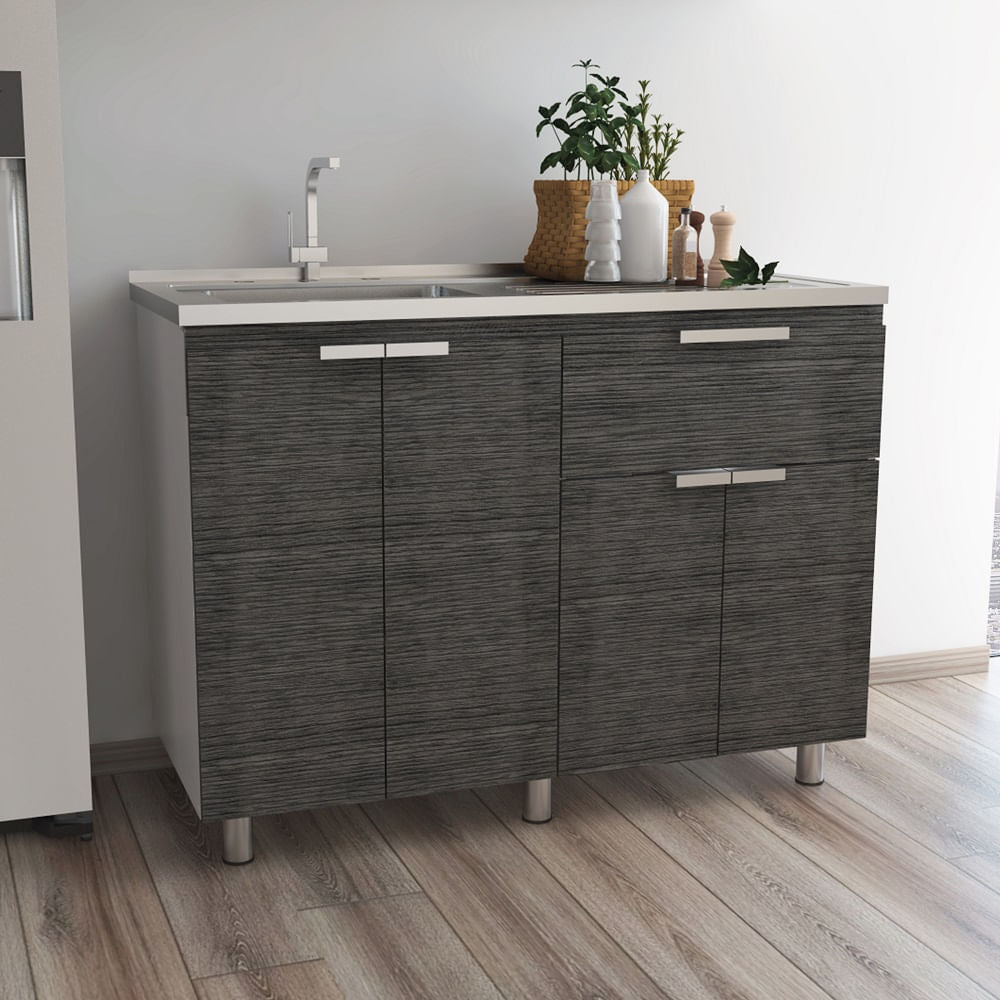 Mueble Inferior Fendi Roble Gris