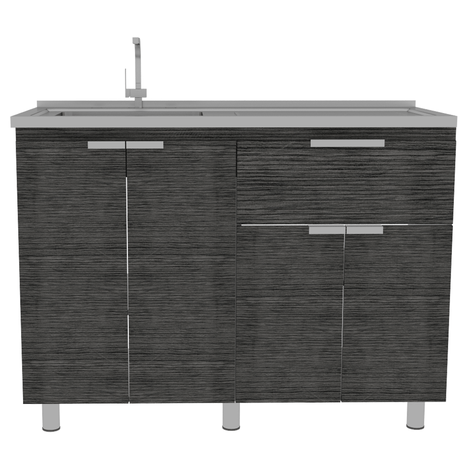 Mueble Inferior Fendi Roble Gris