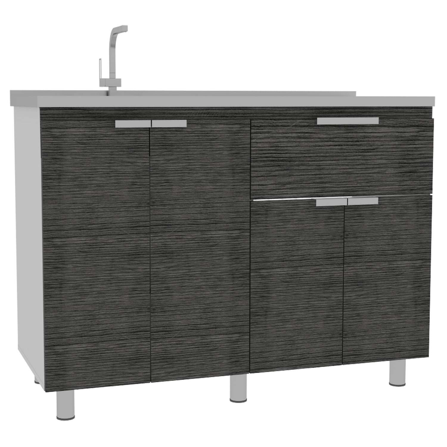 Mueble Inferior Fendi Roble Gris