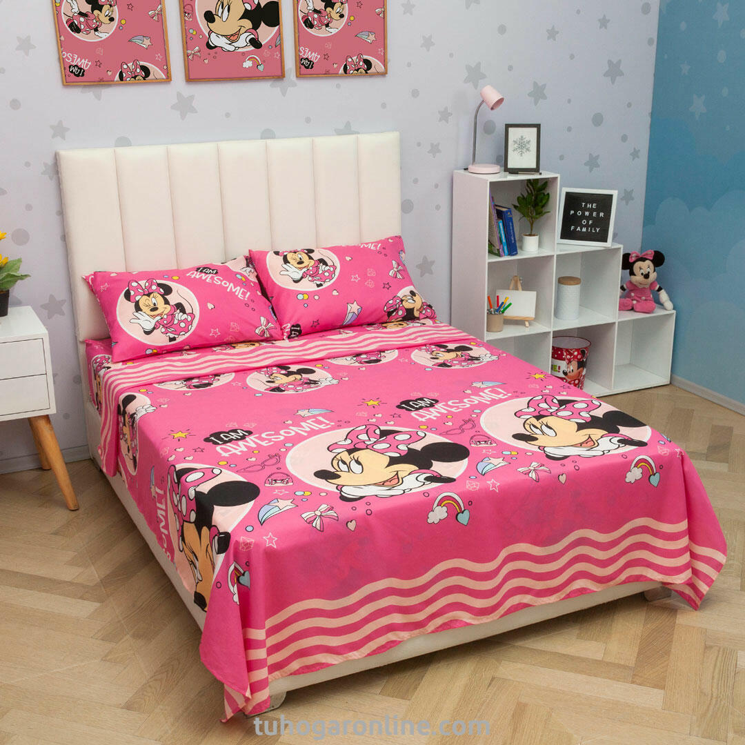 Juego De Sábanas Disney Plus Minnie Jr