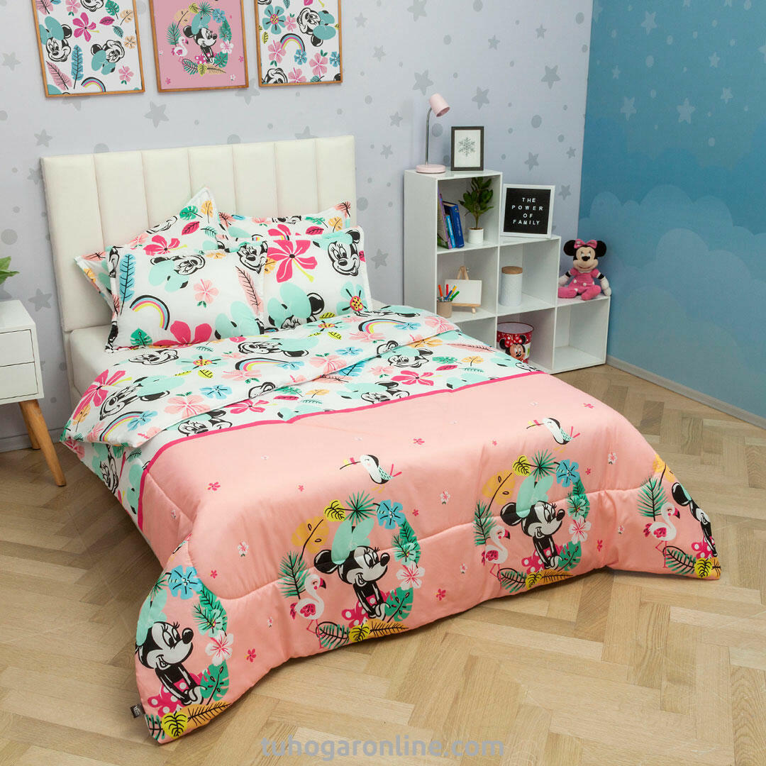 Cubrelecho Acolchado Cama Doble Disney Minnie
