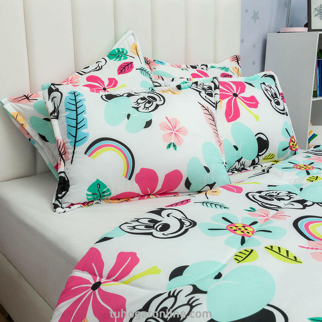 Cubrelecho Acolchado Cama Doble Disney Minnie
