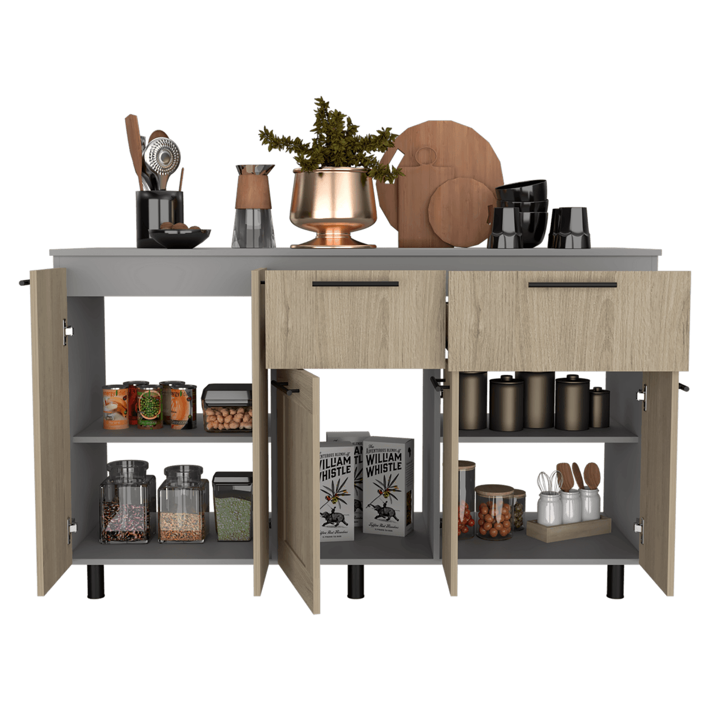 Modulo Inferior 150 Kitchen Hasselt Rta Gris Rovere
