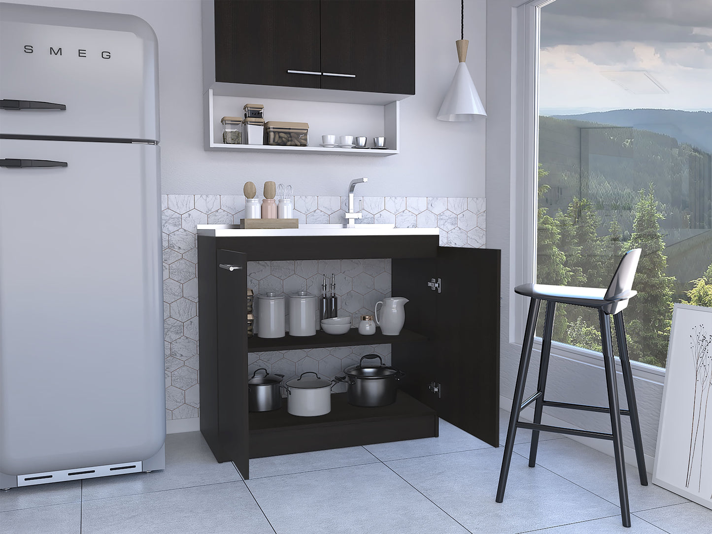 Mueble Inferior De Baño Manchetes Rta Wengue