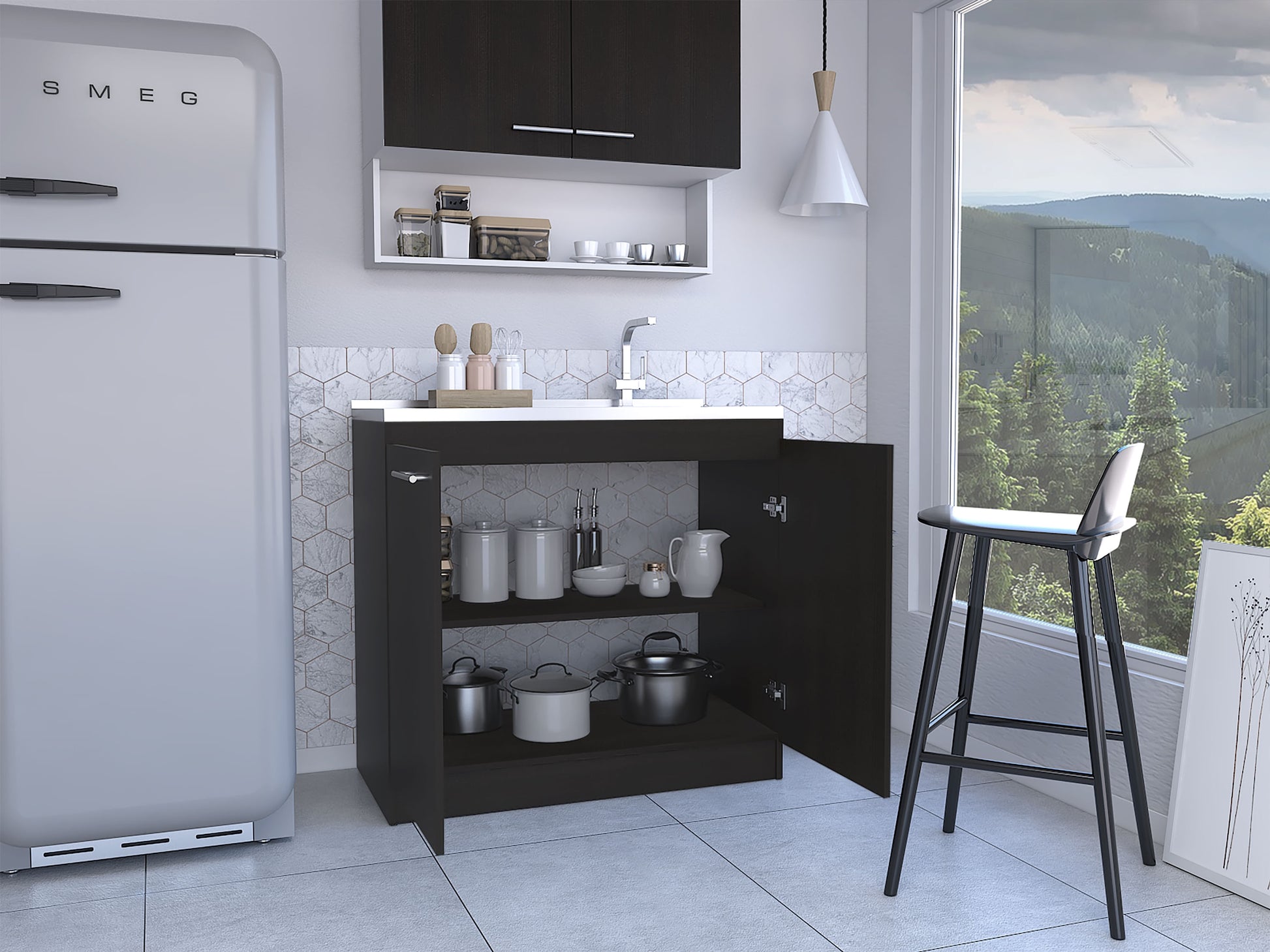 Mueble Inferior De Baño Manchetes Rta Wengue