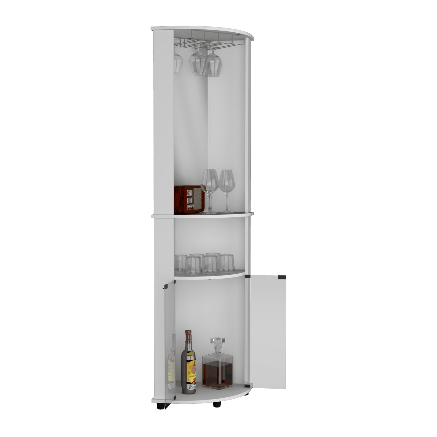 Bar Esquinero Chicago 189 X 45 X 45 Rta Blanco