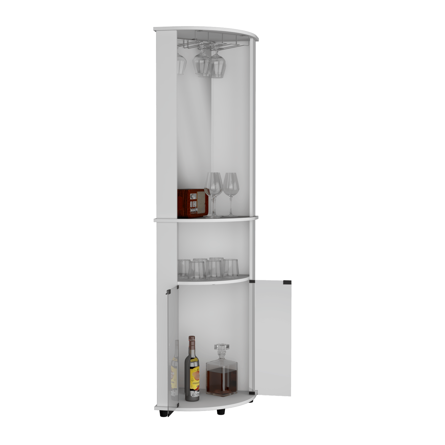 Bar Esquinero Chicago 189 X 45 X 45 Rta Blanco