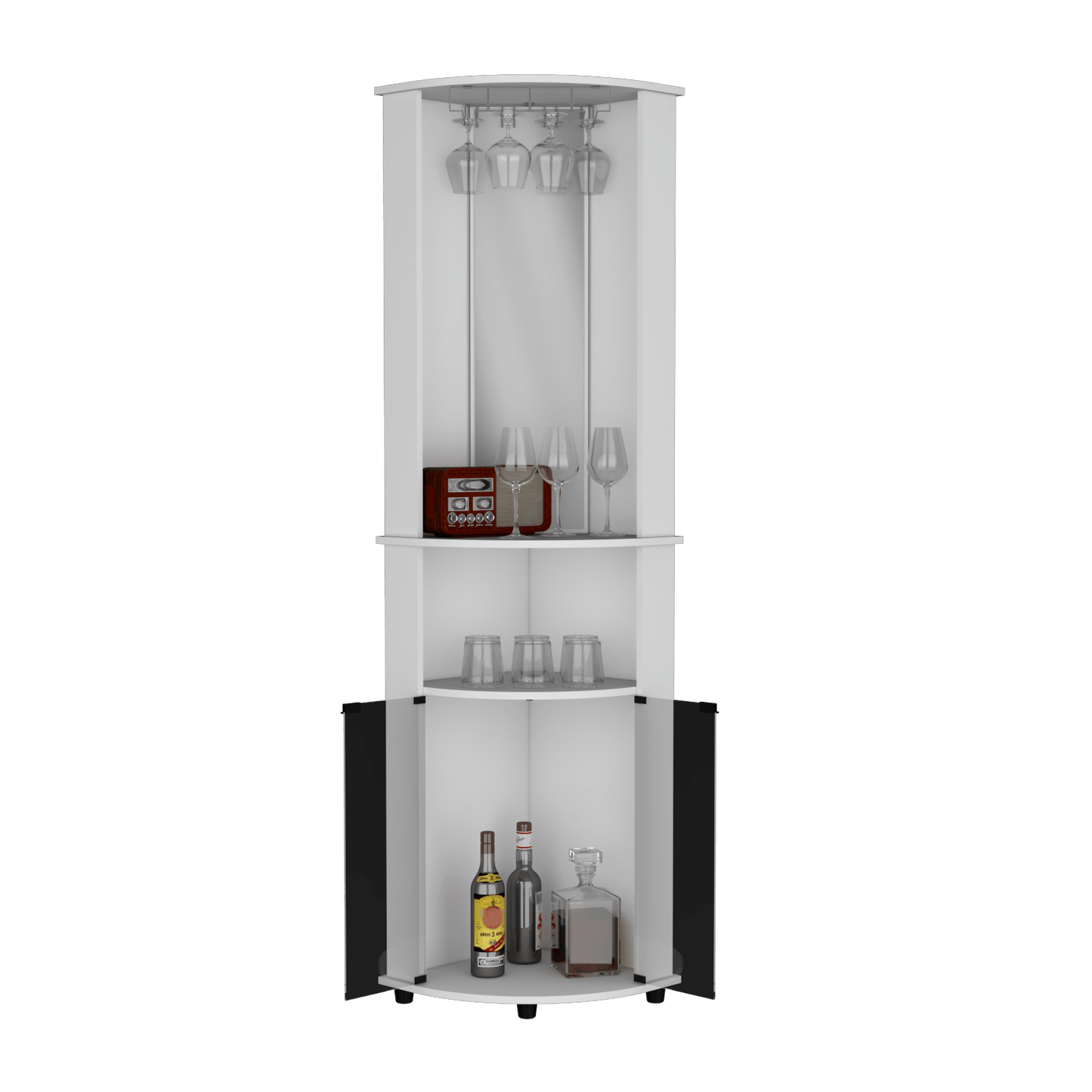 Bar Esquinero Chicago 189 X 45 X 45 Rta Blanco