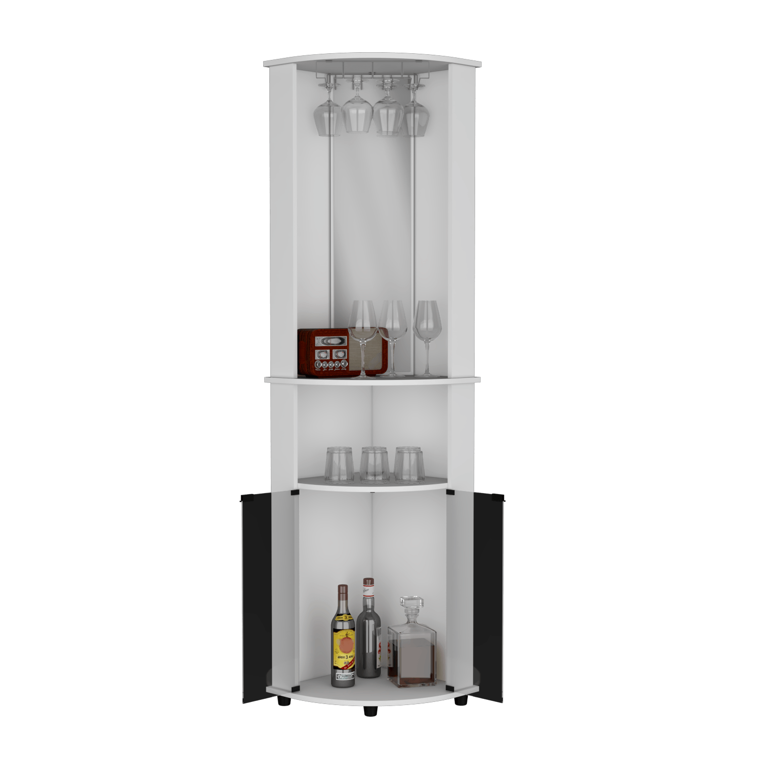 Bar Esquinero Chicago 189 X 45 X 45 Rta Blanco