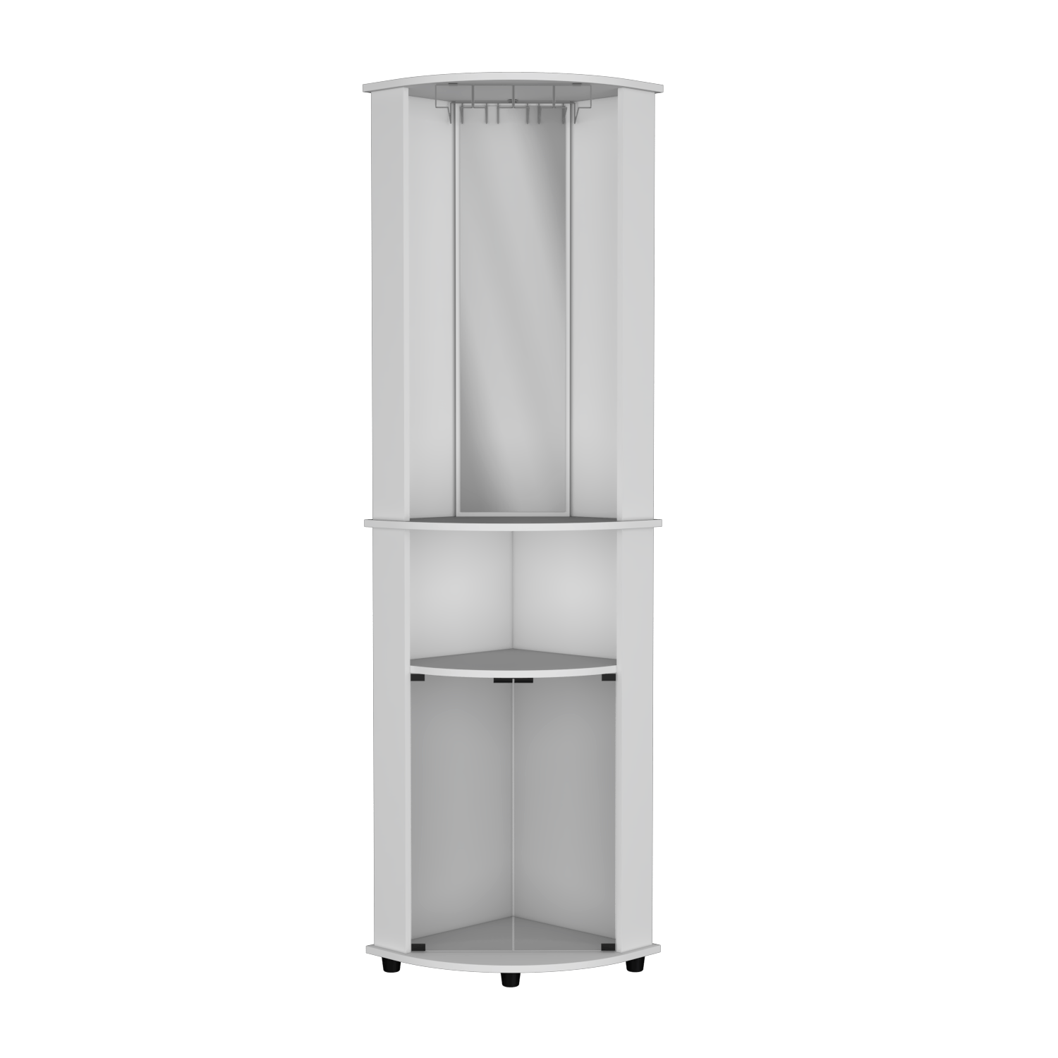 Bar Esquinero Chicago 189 X 45 X 45 Rta Blanco