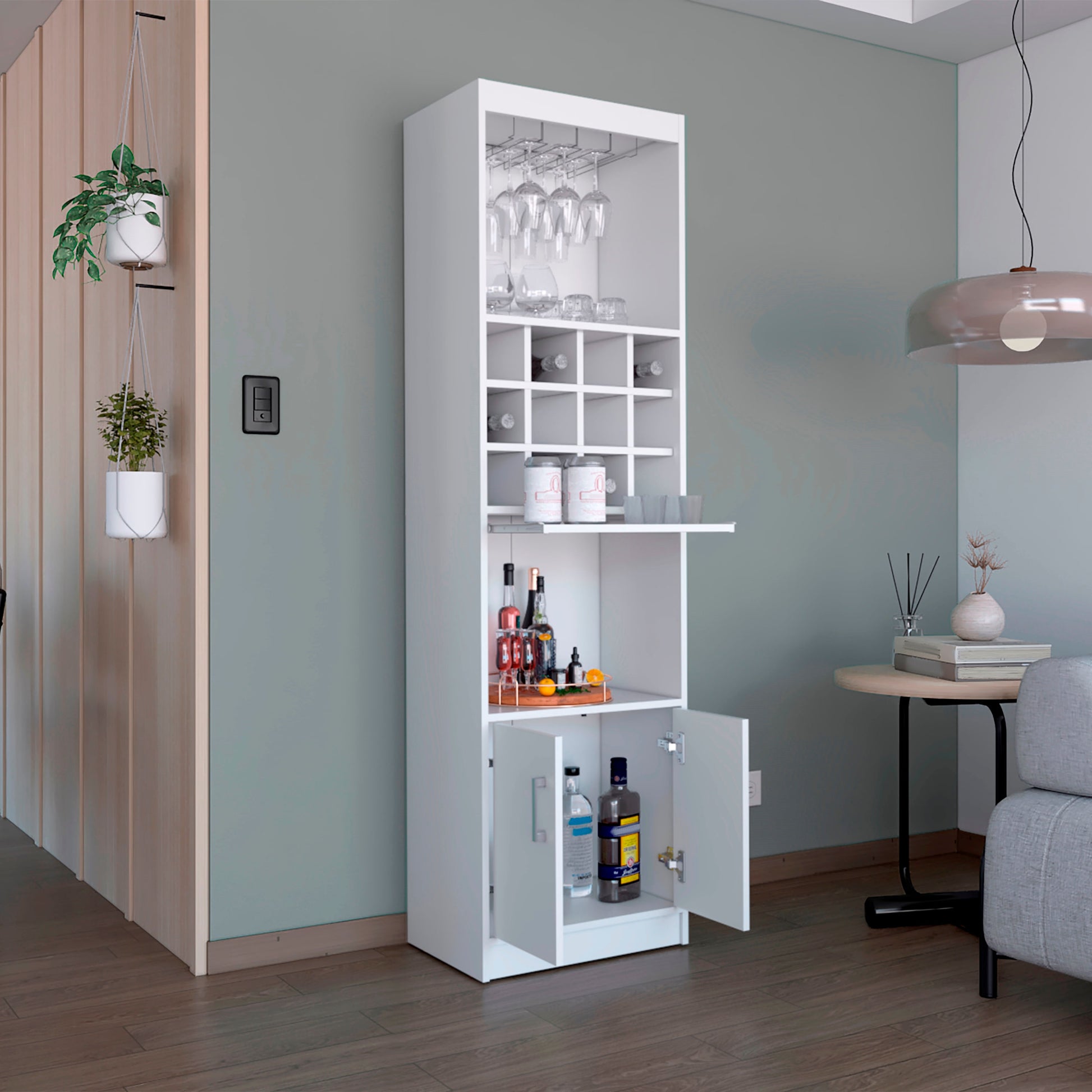 Mueble Bar Kevil 180X51X34 Rta Blanco Zf