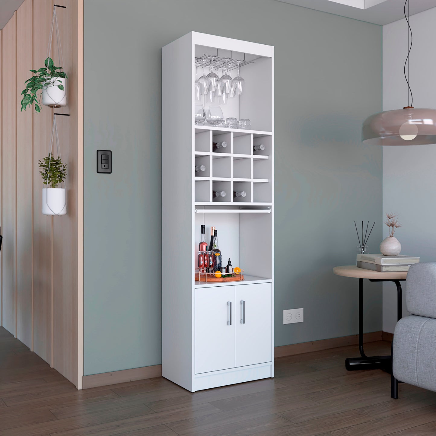 Mueble Bar Kevil 180X51X34 Rta Blanco Zf