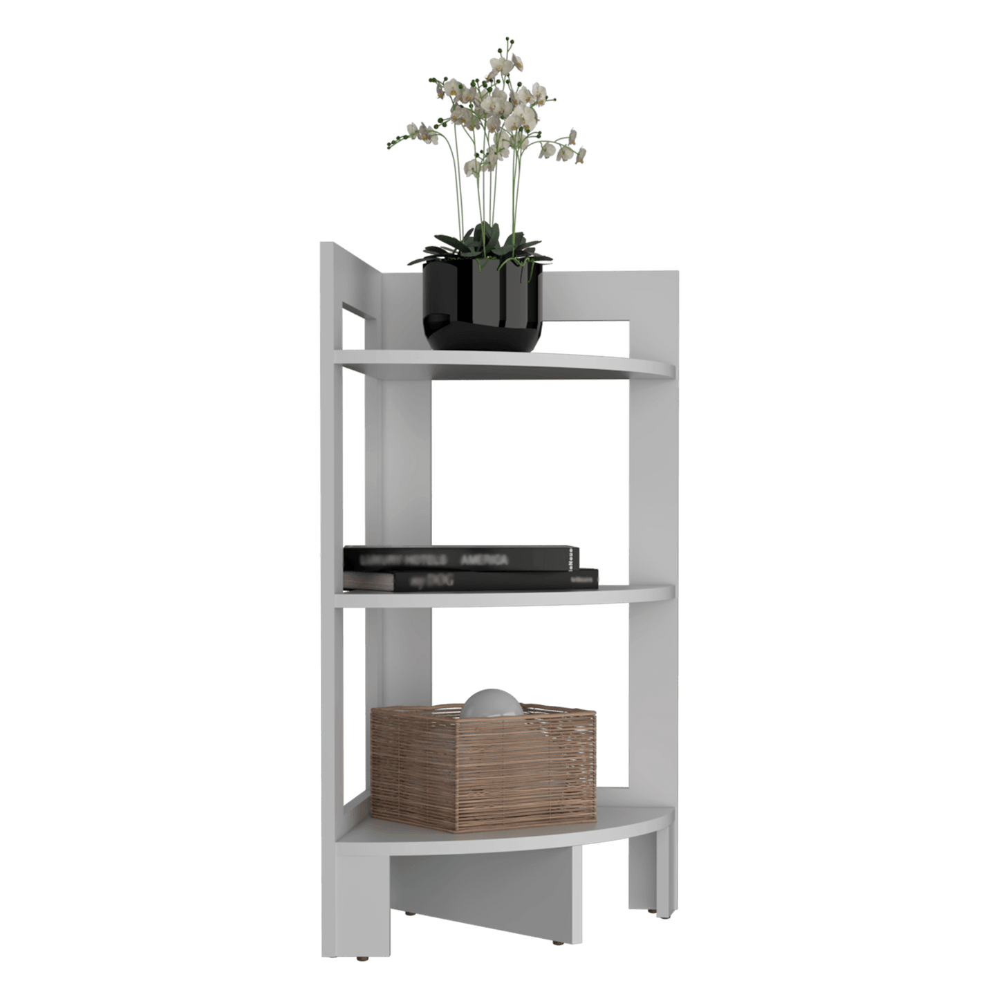 Mesa Auxiliar Esquinera Riga 80 X 39 Homecollection Blanco