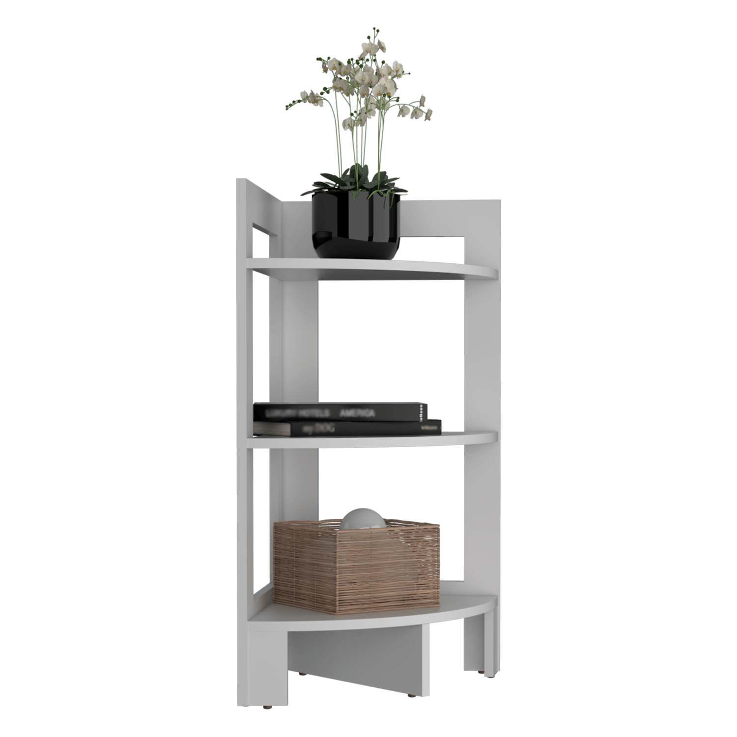 Mesa Auxiliar Esquinera Riga 80 X 39 Homecollection Blanco