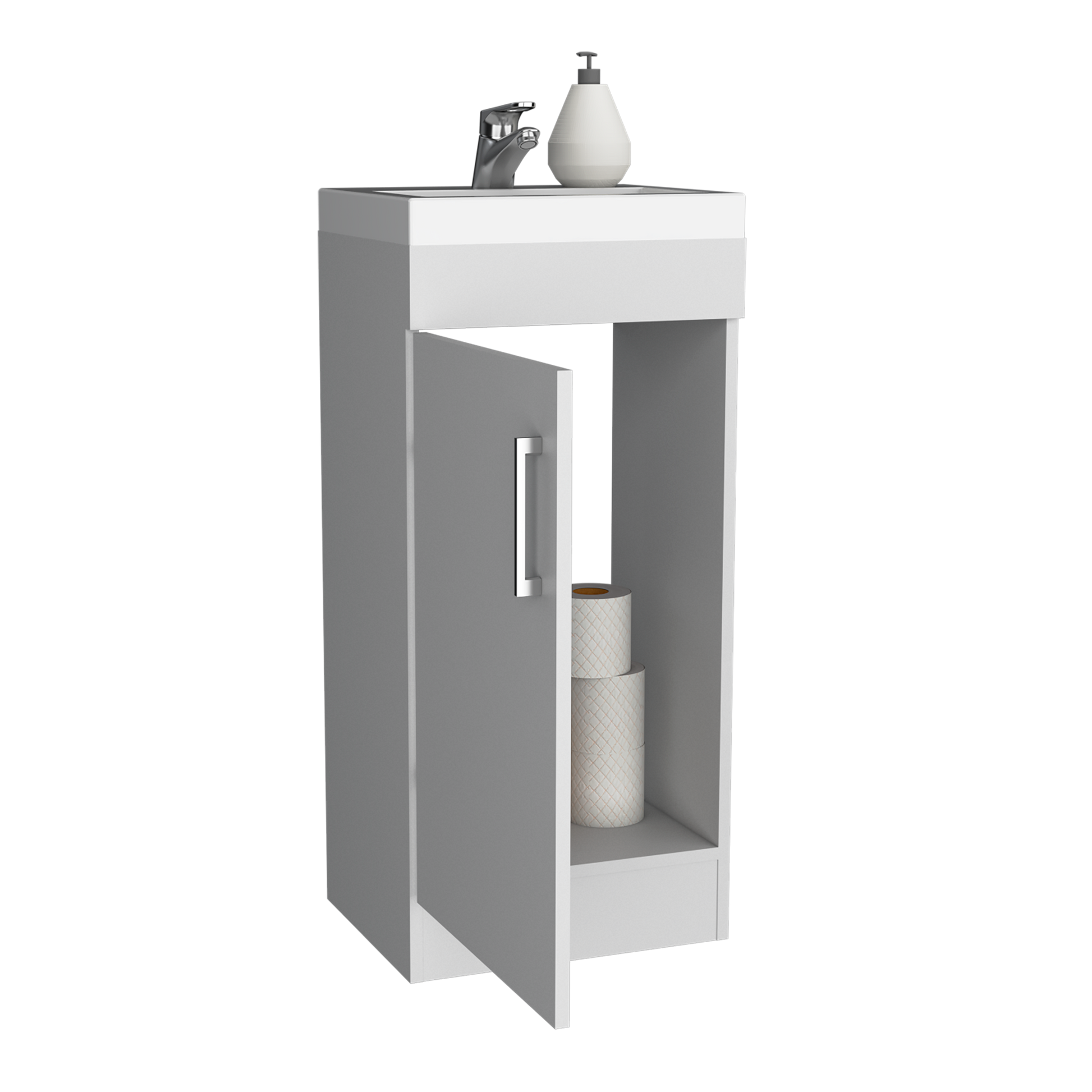 Mueble Lavamanos Madrid 83X40X33 Rta Blanco Zf