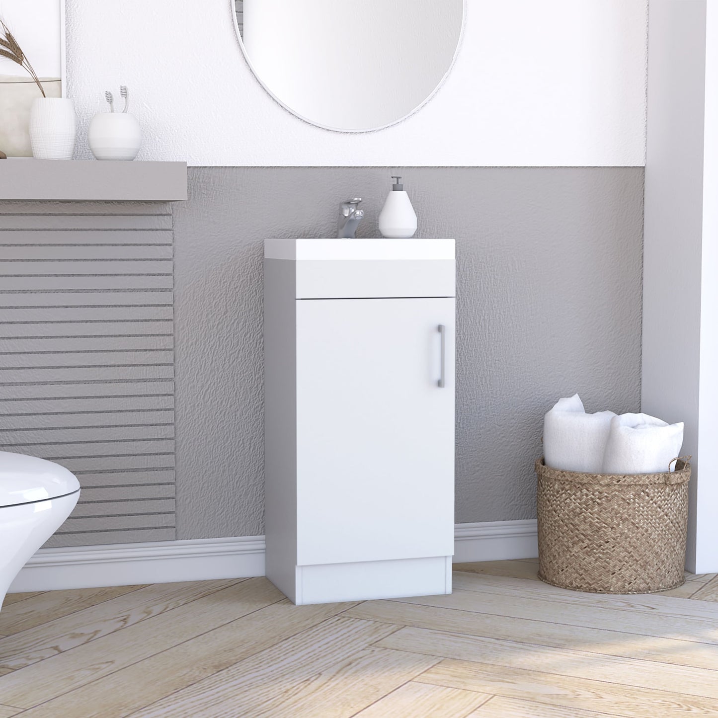 Mueble Lavamanos Madrid 83X40X33 Rta Blanco Zf