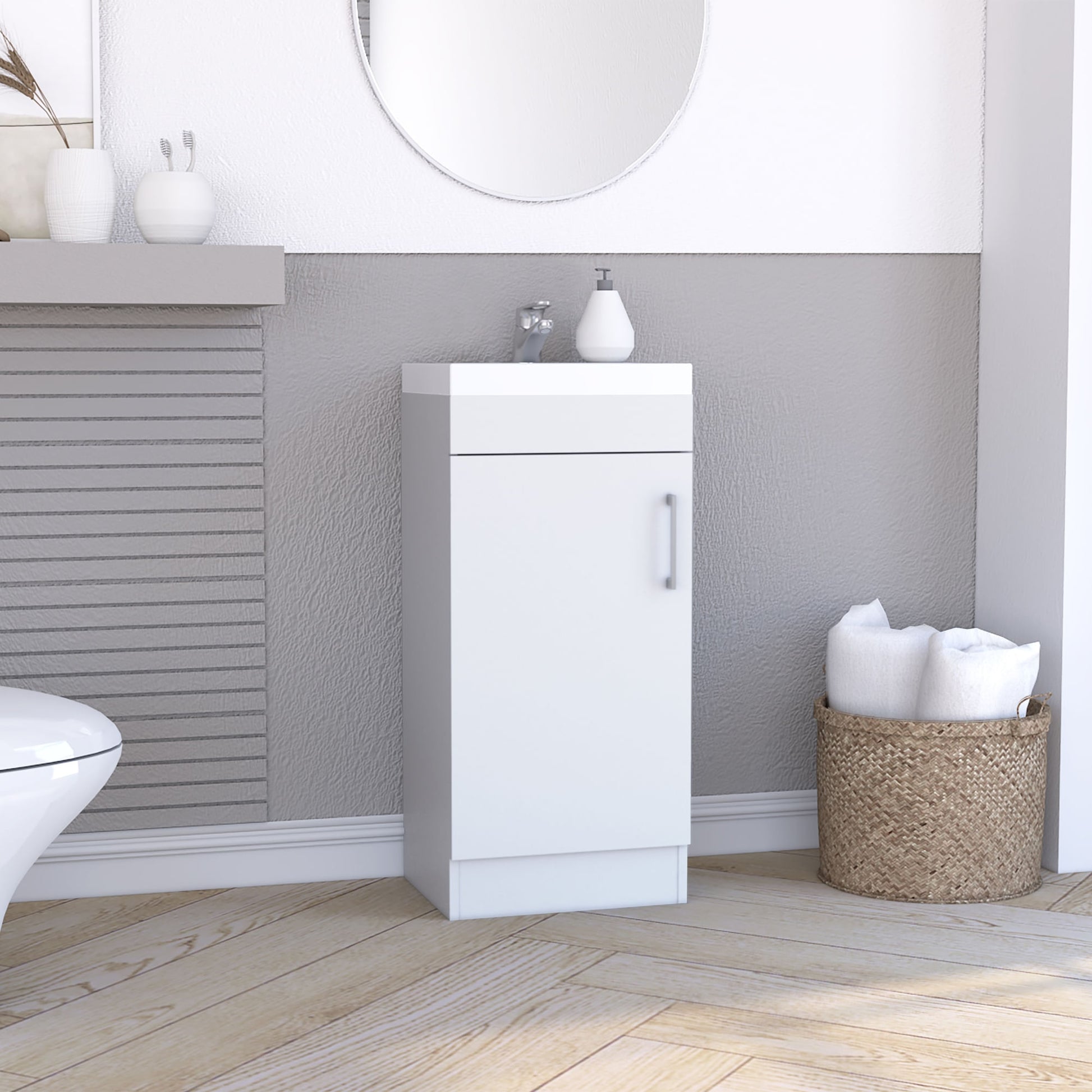 Mueble Lavamanos Madrid 83X40X33 Rta Blanco Zf