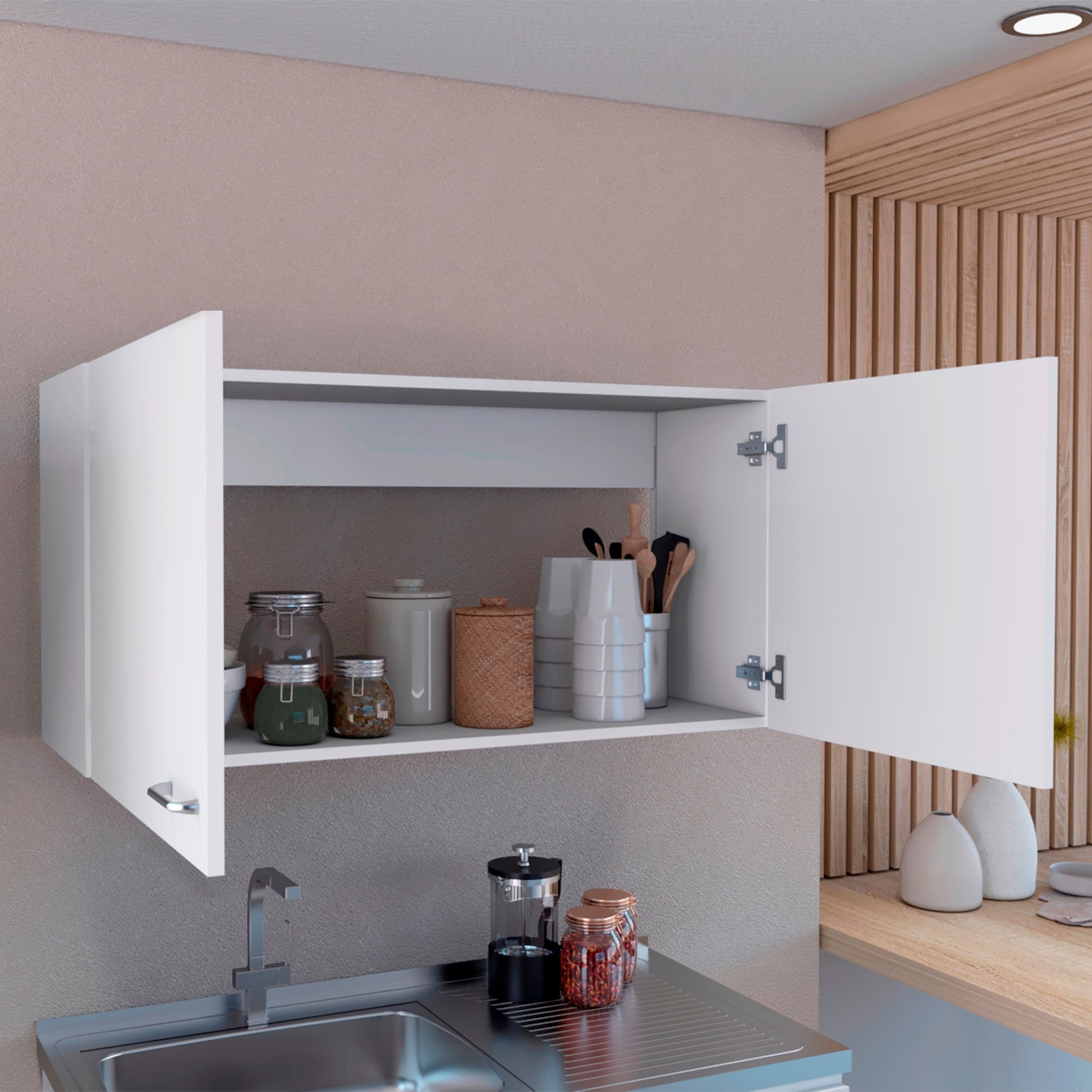 Mueble Superior Cocina Napoles 100 Rta Blanco Zf