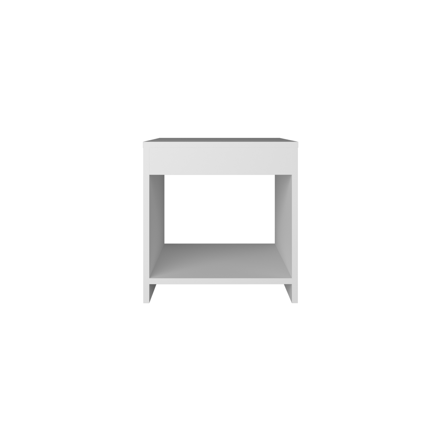 Mesa De Noche Chroma 42X40 Rta Blanco Zf